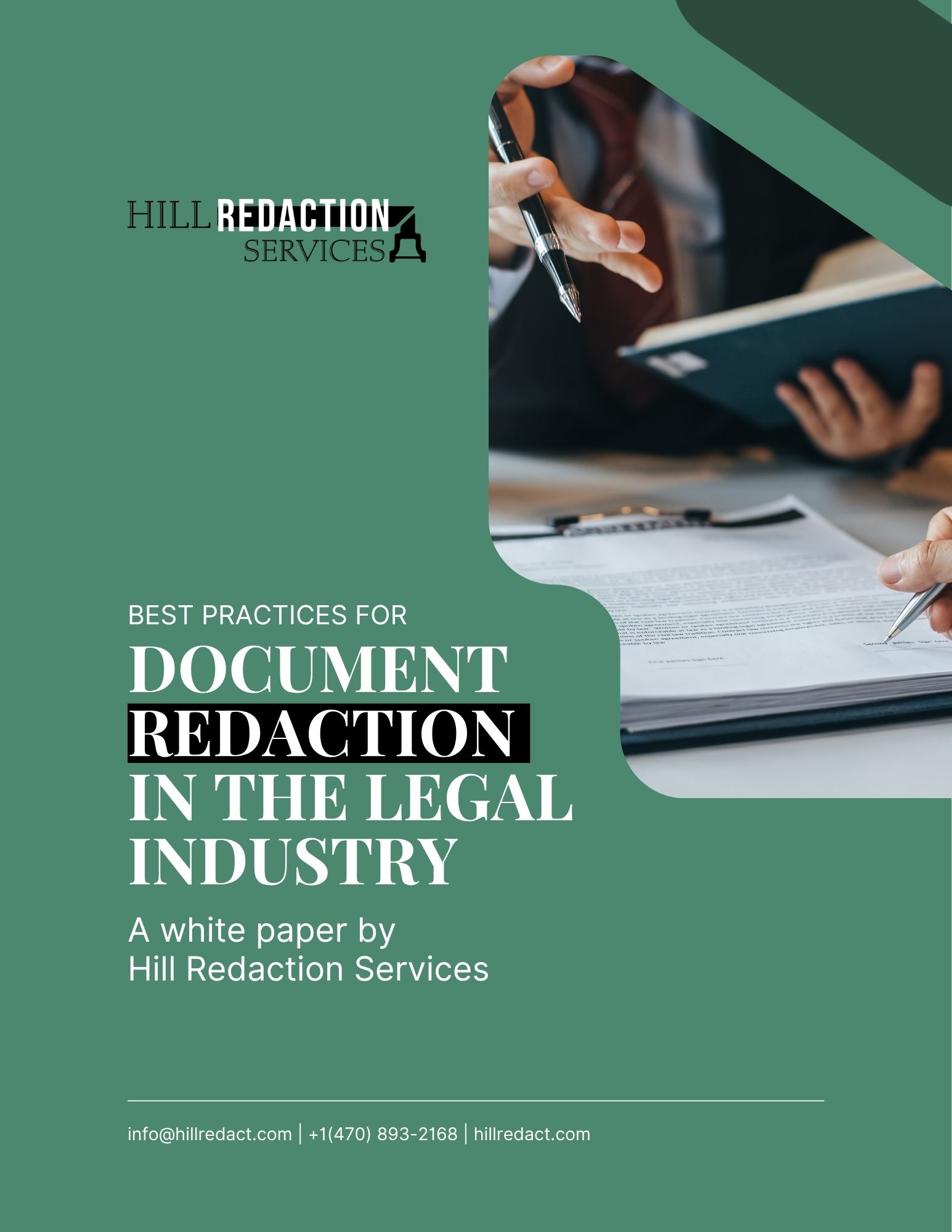 Best Practices for Document Redaction in the Legal Industry - A White Paper by Hill Redaction Services